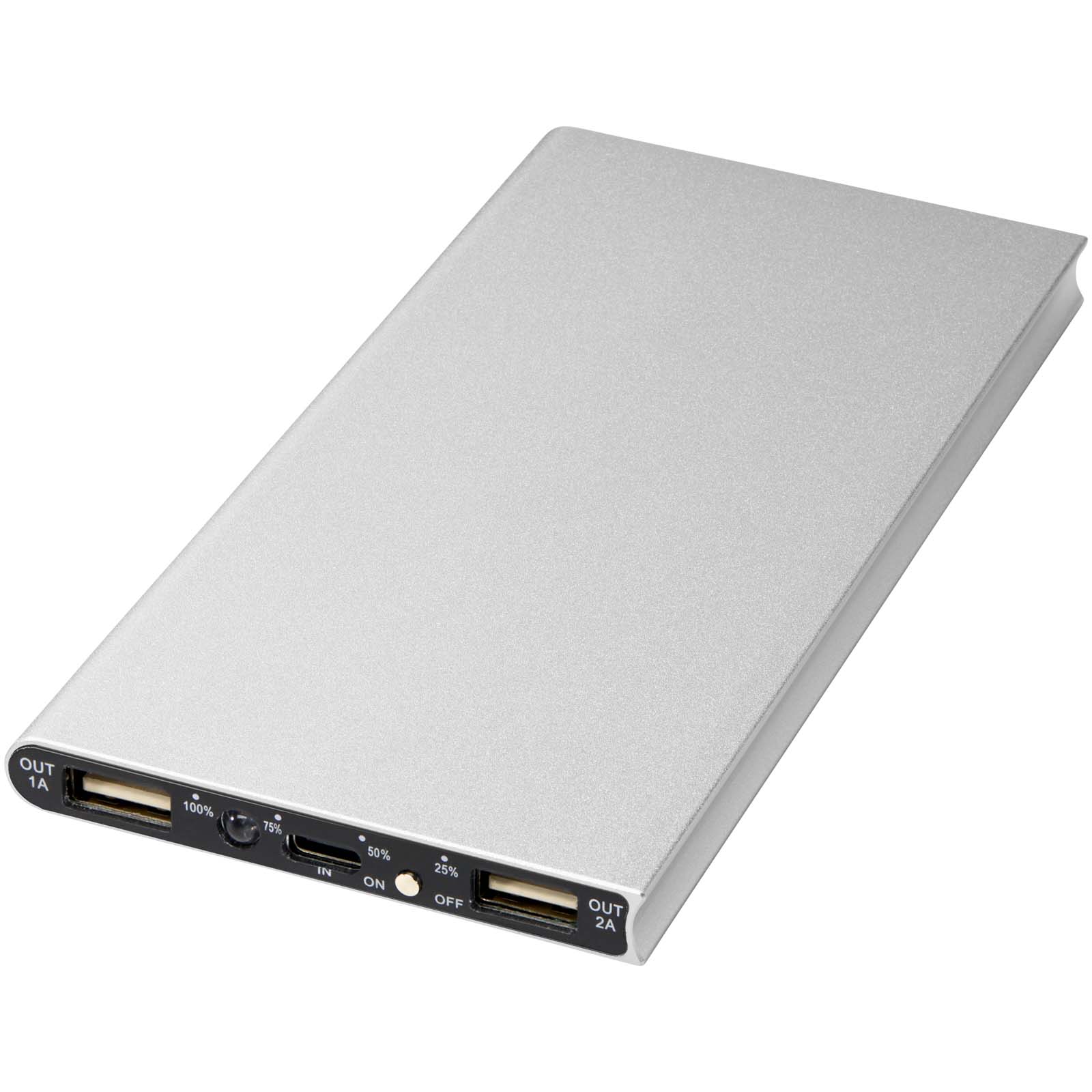 Plate 8 000 mAh powerbank i aluminium