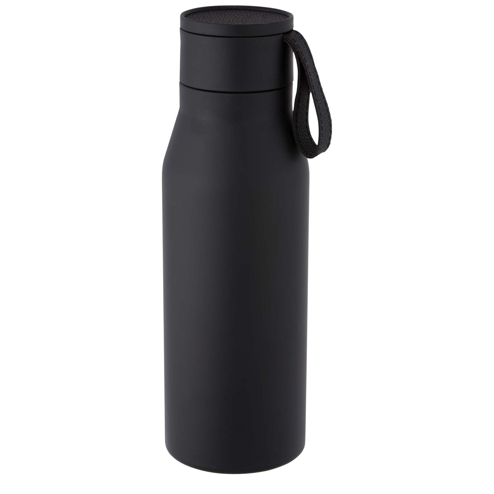 Ljungan 500 ml vakuumisolerad kopparflaska i rostfritt stål med PU-läderrem och lock