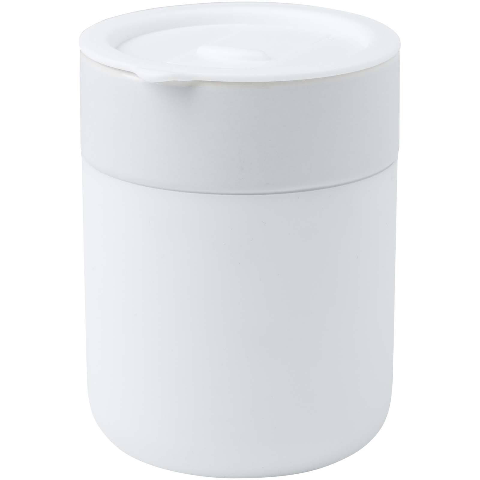 Java keramisk termos med silikonfolie och plastlock, 330 ml