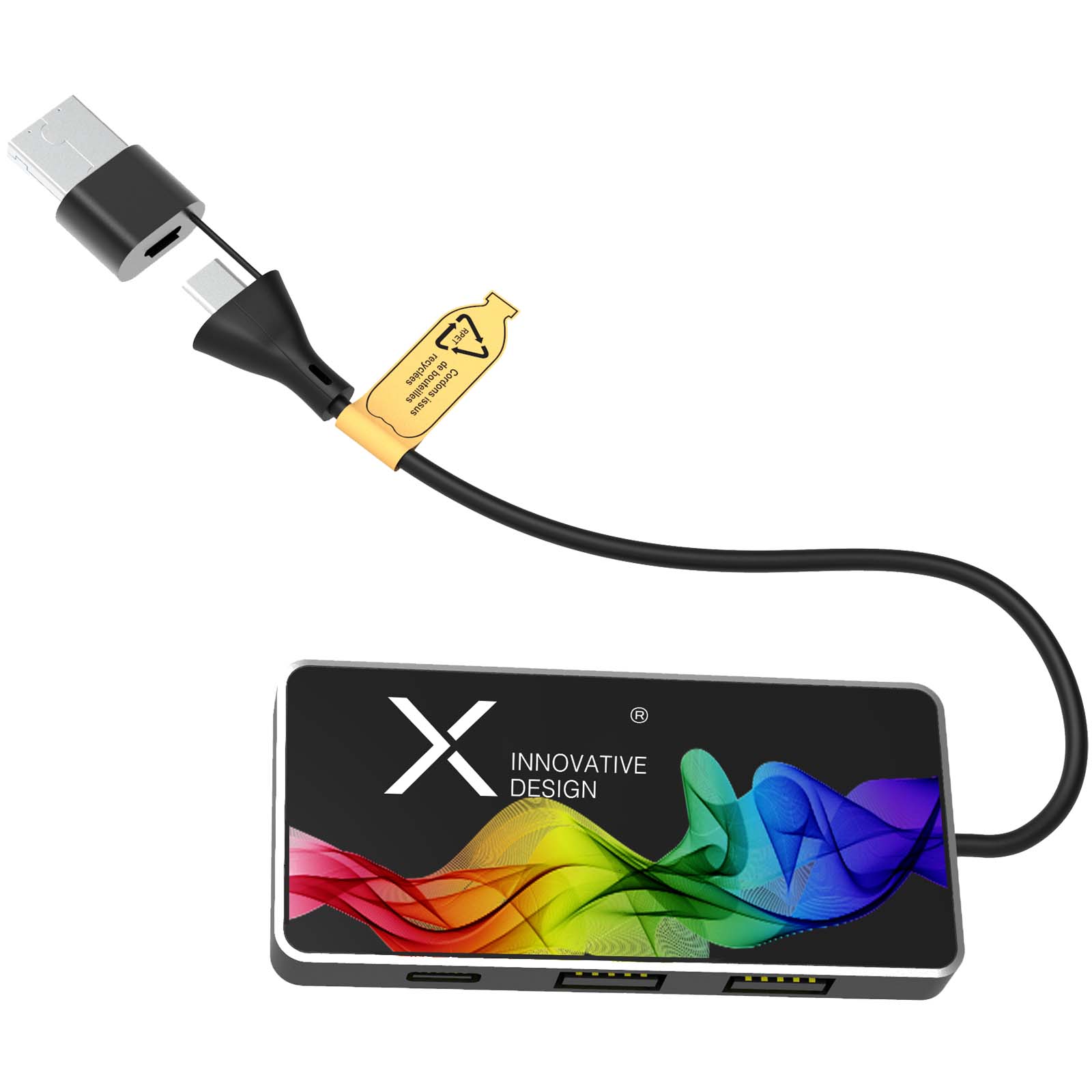 SCX.design H20 8-i-1 USB-hubb med dubbla ingångar och sex portar