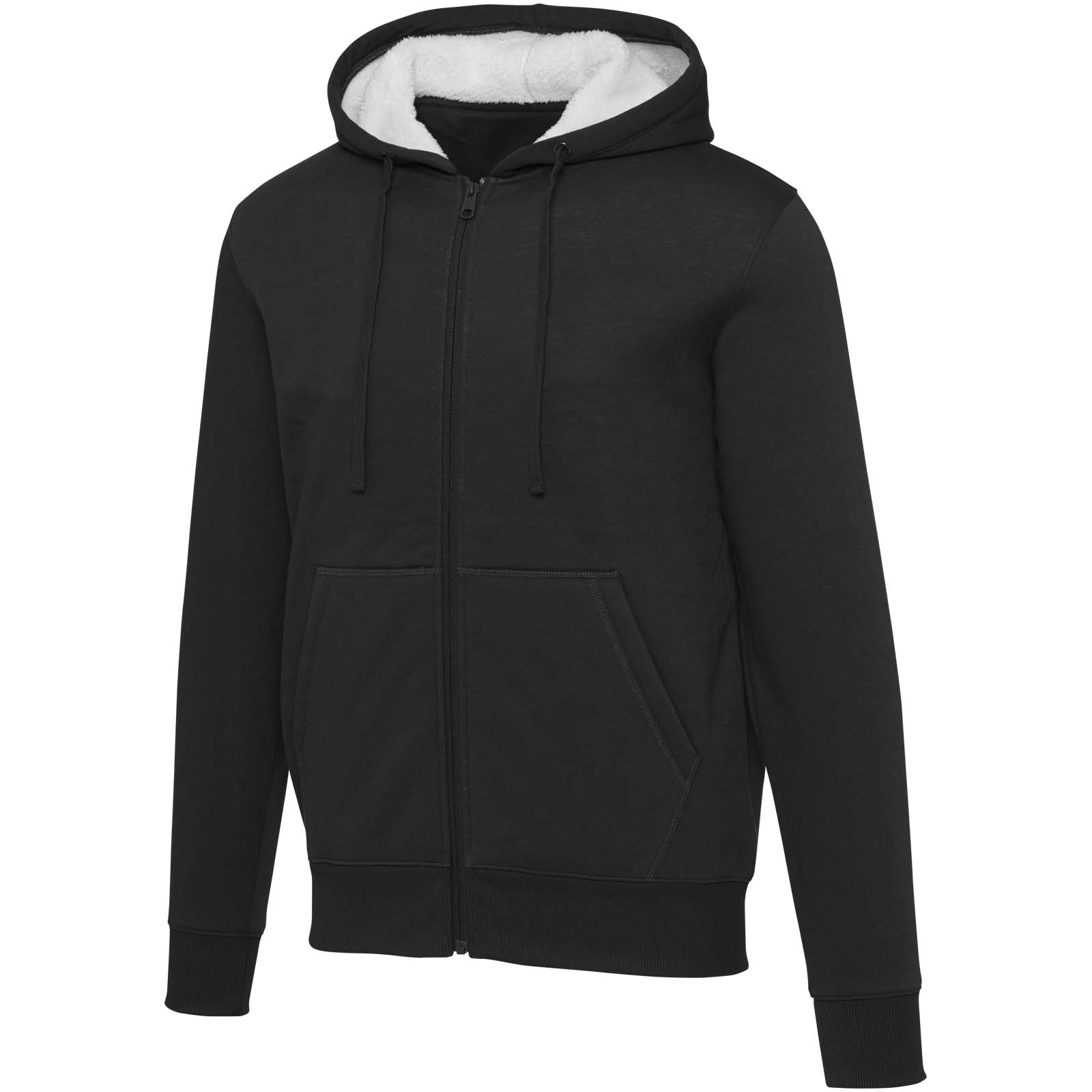 Natron 320 g/m² huvtröja av sherpa med hel dragkedja