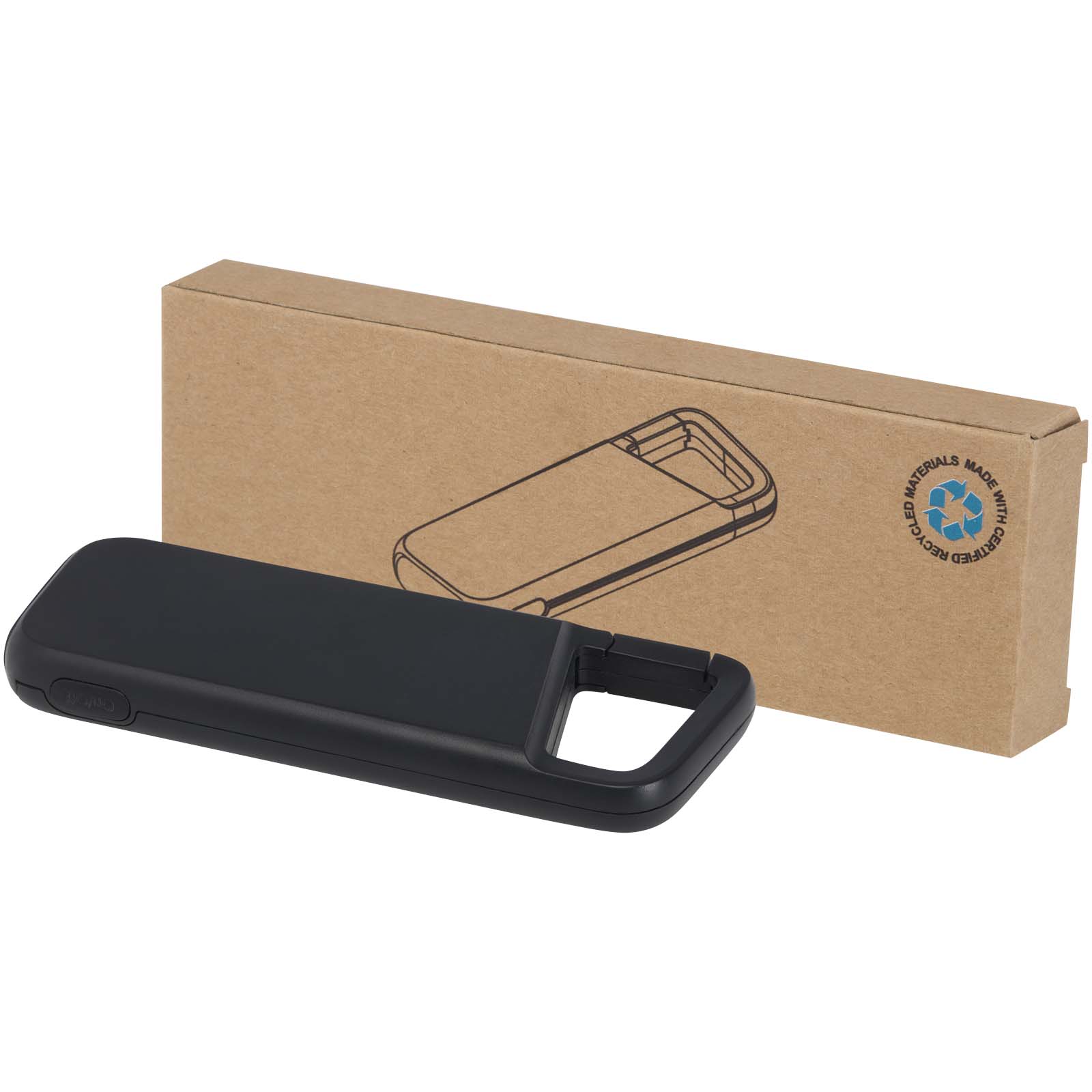 Alkes 5 000 mAh 12 W vattenbeständig powerbank av återvunnen plast med karbinhake